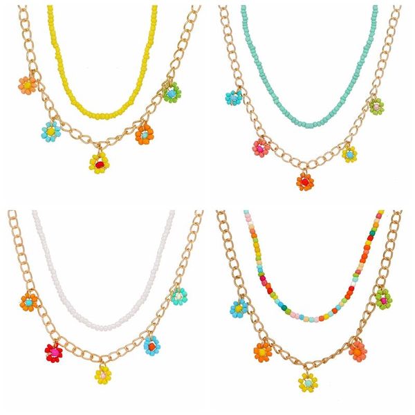 pendant necklaces vienkim lovely flowers colorful beadeds charm statement short necklace for women bohemia choker clavicle jewelry vacation, Silver
pendant necklaces vienkim lovely flowers colorful beadeds charm statement short necklace for women bohemia choker clavicle jewelry vacation, Silver