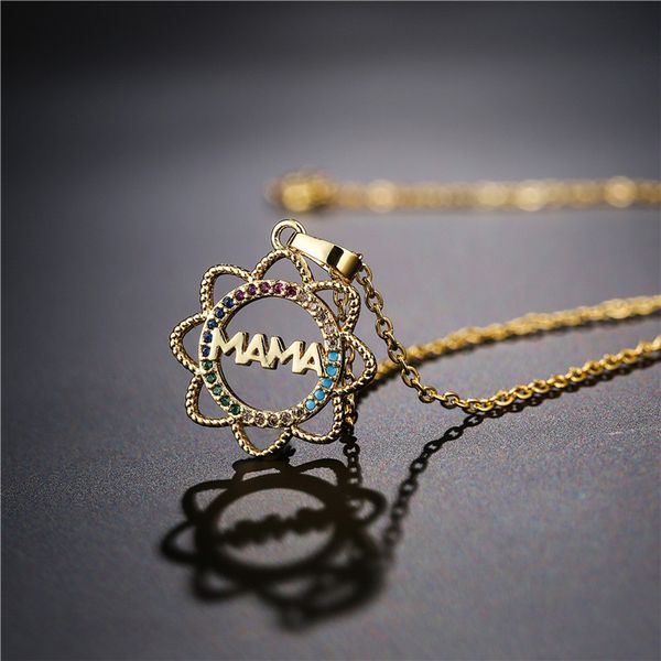 s2177 fashion jewelry mama sunflower pendant necklace copper micro inlay zircon necklaces mother's day gift, Silver
s2177 fashion jewelry mama sunflower pendant necklace copper micro inlay zircon necklaces mother's day gift, Silver