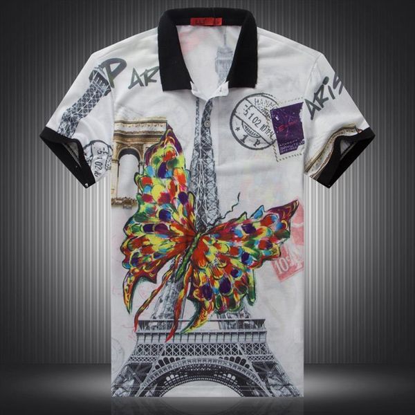 big butterfly tower pattern men polo digital print short sleeve shirt summer quality streetwear funny m xxxl, White;black
big butterfly tower pattern men polo digital print short sleeve shirt summer quality streetwear funny m xxxl, White;black