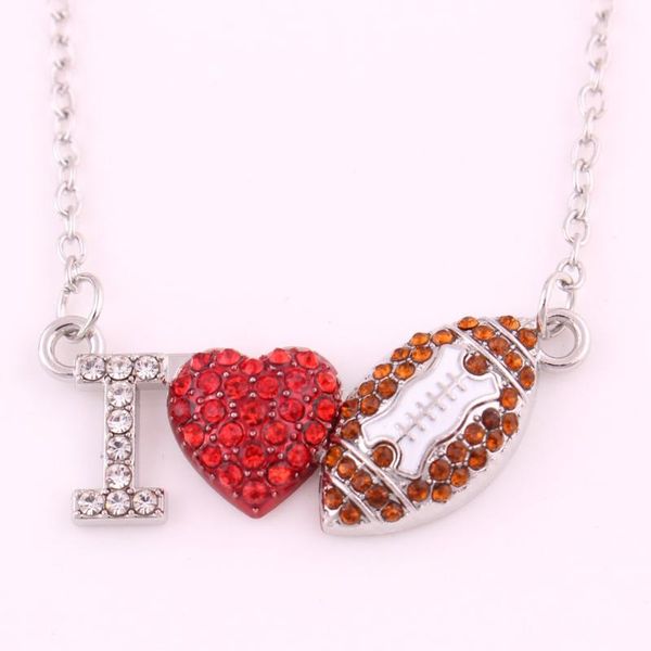 pendant necklaces i love you silver plated crystal red heart football ball necklace jewelry
pendant necklaces i love you silver plated crystal red heart football ball necklace jewelry