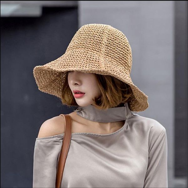 arrived summer retro handmade crochet straw hat female folding sun protection cap girl lace bow beach wide brim hats, Blue;gray
arrived summer retro handmade crochet straw hat female folding sun protection cap girl lace bow beach wide brim hats, Blue;gray