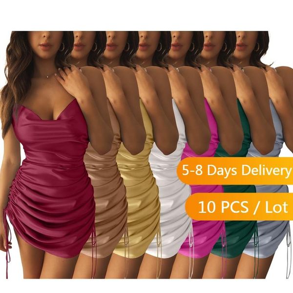 casual dresses wholesale items cowl neck satin ruched party dress women elegant spaghetti strap drawstring bodycon mini clubwear, Black;gray
casual dresses wholesale items cowl neck satin ruched party dress women elegant spaghetti strap drawstring bodycon mini clubwear, Black;gray