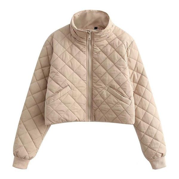 women's down & parkas women fashion argyle pattern zipper coats autumn winter ladies stand collar solid cotton padded jackets quilted t, Black
women's down & parkas women fashion argyle pattern zipper coats autumn winter ladies stand collar solid cotton padded jackets quilted t, Black