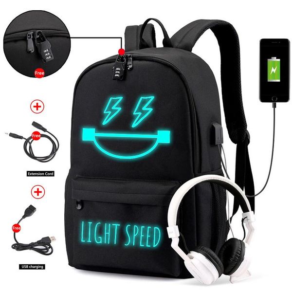 backpack canvas luminous for school teenagers boys girls usb waterproof men women travel bags student satchel bookbag
backpack canvas luminous for school teenagers boys girls usb waterproof men women travel bags student satchel bookbag
