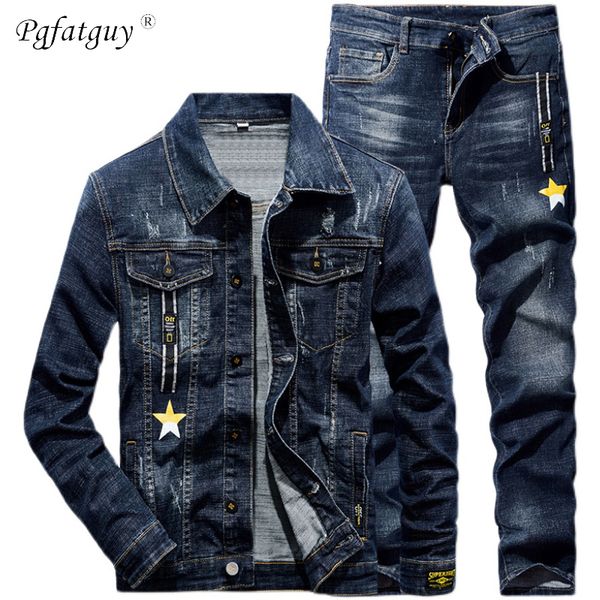 men's tracksuits men 2 piece sets spring autumn blue letter star print denim jacket + pants fashion slim couple jeans suit ropa hombre, Gray
men's tracksuits men 2 piece sets spring autumn blue letter star print denim jacket + pants fashion slim couple jeans suit ropa hombre, Gray