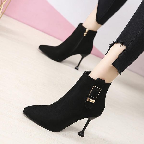 boots arrival autumn women ankle buckle high heels shoes woman pointed toe motorcycle for females, Black
boots arrival autumn women ankle buckle high heels shoes woman pointed toe motorcycle for females, Black