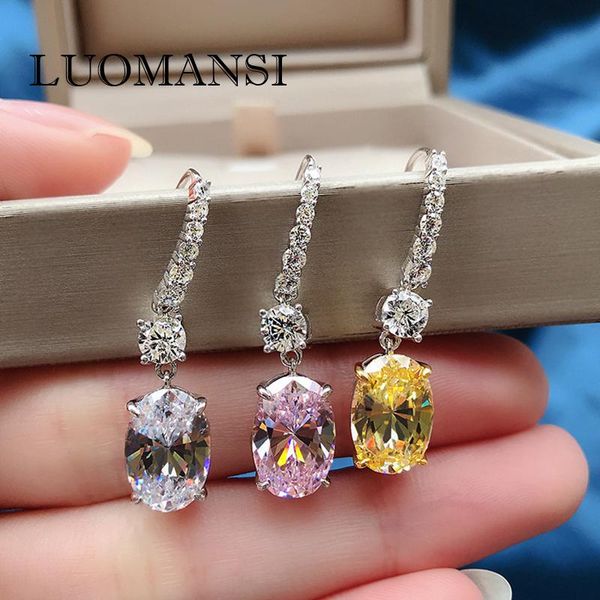 dangle & chandelier luomansi 8*12mm oval 7 carat diamond earrings for women 100%-s925 sterling silver drop fine jewelry
dangle & chandelier luomansi 8*12mm oval 7 carat diamond earrings for women 100%-s925 sterling silver drop fine jewelry