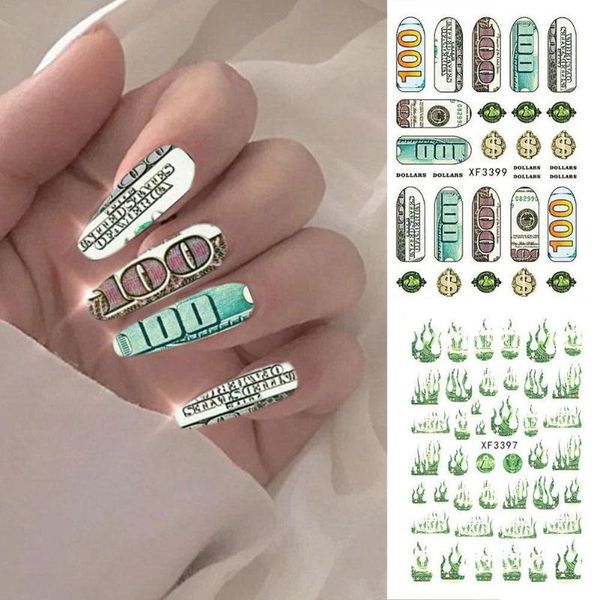1pcs fashion design 3d geld dollar bill style nails wrap tips folie sticker decal nial manicure art m5v1 nail decorations, Silver;gold
1pcs fashion design 3d geld dollar bill style nails wrap tips folie sticker decal nial manicure art m5v1 nail decorations, Silver;gold