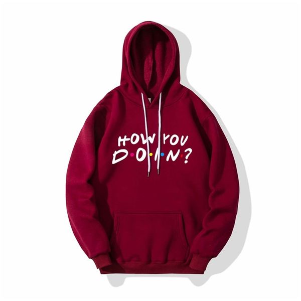 how you doin letter hoodie men's and women's fashion brand loose plush pullover long sleeve men's, Black
how you doin letter hoodie men's and women's fashion brand loose plush pullover long sleeve men's, Black