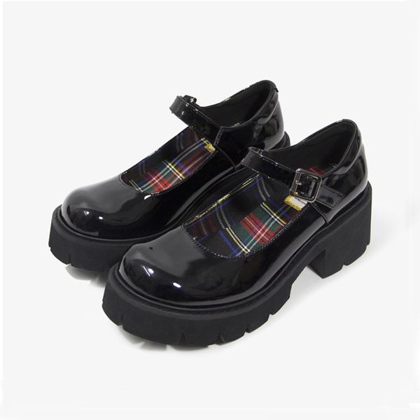 dress shoes 41 size patent leather platform mary janes women 2021 plaid inside high heel pumps round toe punk gothic iudk, Black
dress shoes 41 size patent leather platform mary janes women 2021 plaid inside high heel pumps round toe punk gothic iudk, Black