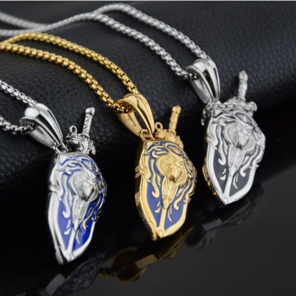 pendant necklaces nightclub hiphop street lion's head sword shield titanium steel for men europe and america vintage, Silver
pendant necklaces nightclub hiphop street lion's head sword shield titanium steel for men europe and america vintage, Silver