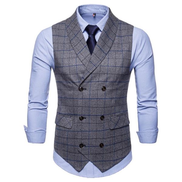 men's vests 2021 autumn green fruit collar double-breasted casual plaid vest and winter suit wedding 4xl, Black;white
men's vests 2021 autumn green fruit collar double-breasted casual plaid vest and winter suit wedding 4xl, Black;white