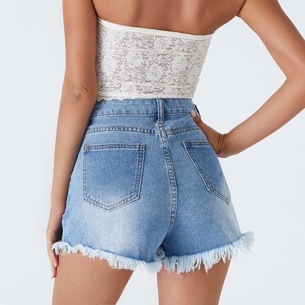 women's shorts 09021 women jean streetwear frayed ripped hole western style simple fashion tassel cowboy high waist straight short pant, White;black
women's shorts 09021 women jean streetwear frayed ripped hole western style simple fashion tassel cowboy high waist straight short pant, White;black
