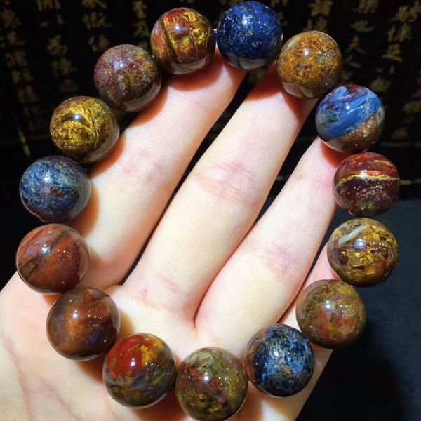 beaded, strands genuine natural yellow red pietersite 14.2mm round beads powerful reiki bracelet women men stone certificate, Black
beaded, strands genuine natural yellow red pietersite 14.2mm round beads powerful reiki bracelet women men stone certificate, Black