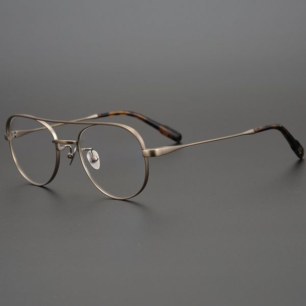 designer sunglasses handmade antique bronze matte frosted frame versatile pilot pure titanium glasses simple for men and women, White;black
designer sunglasses handmade antique bronze matte frosted frame versatile pilot pure titanium glasses simple for men and women, White;black