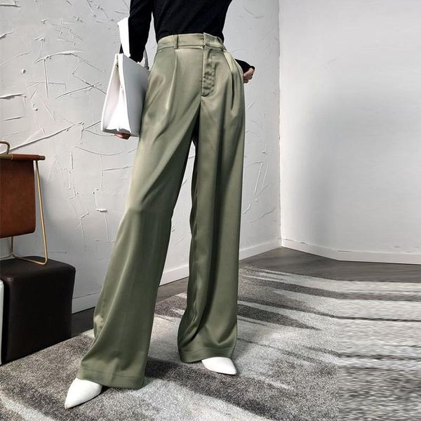 women's pants & capris satin high waist wide leg loose women summer girls long stretch straight trouser casual 2021 bottoms, Black;white
women's pants & capris satin high waist wide leg loose women summer girls long stretch straight trouser casual 2021 bottoms, Black;white