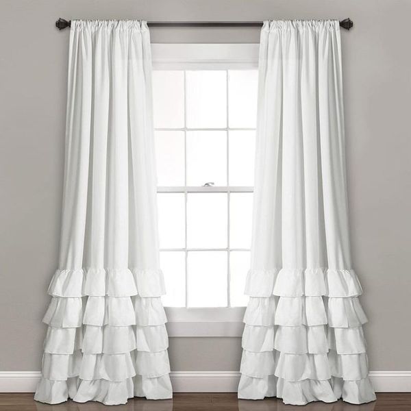 curtain & drapes white ruffled curtains semi-shading pure cotton window household bay cover for living room cortina de ventana
curtain & drapes white ruffled curtains semi-shading pure cotton window household bay cover for living room cortina de ventana