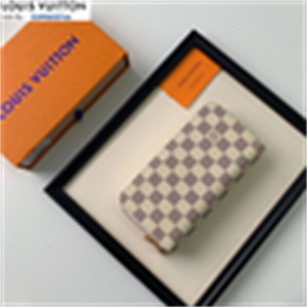 wallet leather pouches double zip brand white grid women real designer long wallets chain wallet luxury key card holders m61723 phone cases, Red;black 
wallet leather pouches double zip brand white grid women real designer long wallets chain wallet luxury key card holders m61723 phone cases, Red;black