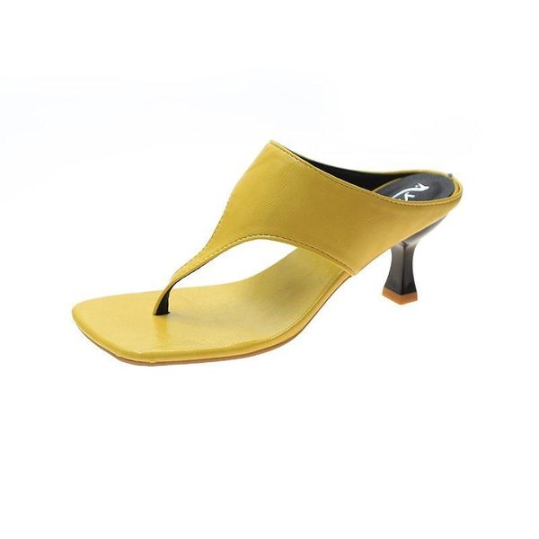 women's high heels slippers square toe house flip flops woman 2021 yellow pu slides women white fine heel shoes for home, Black
women's high heels slippers square toe house flip flops woman 2021 yellow pu slides women white fine heel shoes for home, Black