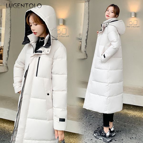 women's down & parkas warm women hooded slim winter korean solid long coats female casual loose elegant street straight parka 9fft, Black
women's down & parkas warm women hooded slim winter korean solid long coats female casual loose elegant street straight parka 9fft, Black