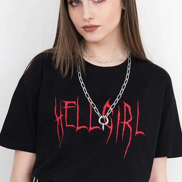hell girl summer female punk goth casual tees hip hop vintage short sleeve big size loose ulzzang letter print t-shirt, White
hell girl summer female punk goth casual tees hip hop vintage short sleeve big size loose ulzzang letter print t-shirt, White