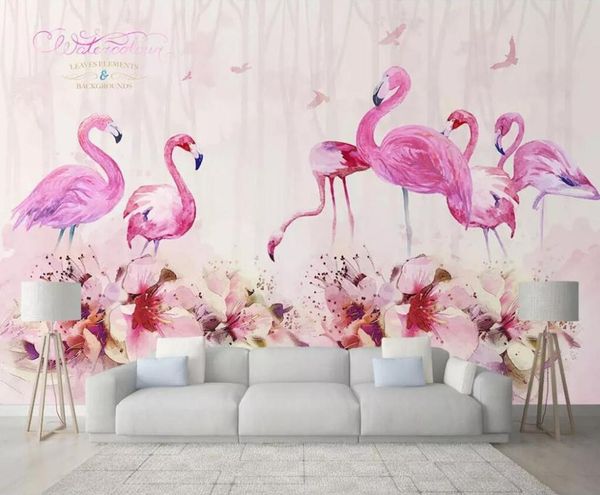 wallpapers xue su wall covering custom wallpaper nordic hand-painted woods flamingo abstract sofa tv background 
wallpapers xue su wall covering custom wallpaper nordic hand-painted woods flamingo abstract sofa tv background