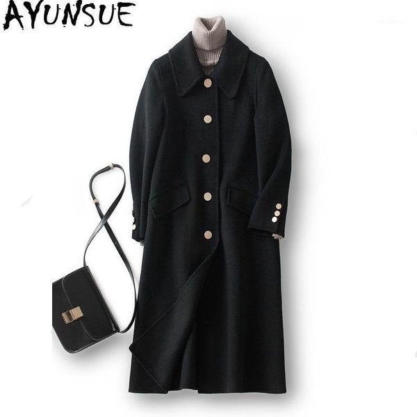 double side 100% wool coat female autumn winter jacket women woolen coats korean long jackets for outerwear my3882 women's & blends, Black
double side 100% wool coat female autumn winter jacket women woolen coats korean long jackets for outerwear my3882 women's & blends, Black