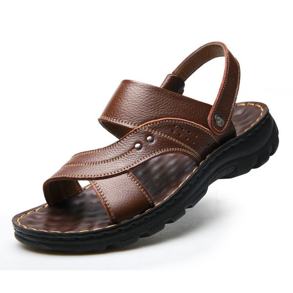 sandals mens 2021 summer new mens casual beach shoes leather fashion breathable slippers thick-soled shoes trend, Black
sandals mens 2021 summer new mens casual beach shoes leather fashion breathable slippers thick-soled shoes trend, Black