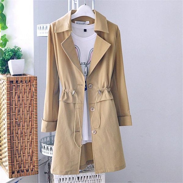 women's trench coats spring summer loose plus size long windbreaker women solid color slim three quarter sleeve thin cardigan jacket hk, Tan;black
women's trench coats spring summer loose plus size long windbreaker women solid color slim three quarter sleeve thin cardigan jacket hk, Tan;black