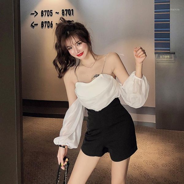 summer women two piece set female streetwear spaghetti strap backless crop and beading high waist shorts women's tracksuits, Gray
summer women two piece set female streetwear spaghetti strap backless crop and beading high waist shorts women's tracksuits, Gray