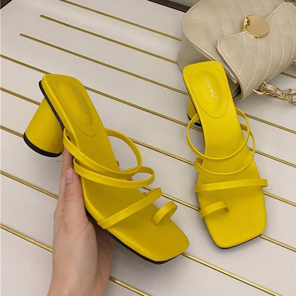 slippers 2021 summer luxury women yellow white orange high heels slides mules square toe narrow band flip flops designer shoes, Black
slippers 2021 summer luxury women yellow white orange high heels slides mules square toe narrow band flip flops designer shoes, Black