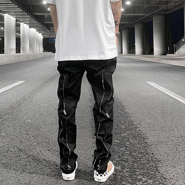 men's pants harajuku back zipper straight loose casual trousers mens high street oversize vibe baggy cargo hip hop overalls, Black
men's pants harajuku back zipper straight loose casual trousers mens high street oversize vibe baggy cargo hip hop overalls, Black