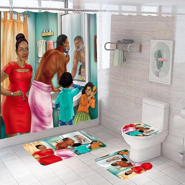 shower curtains american happy family print curtain polyester waterproof bathroom bath rug carpet anti-slip mat set
shower curtains american happy family print curtain polyester waterproof bathroom bath rug carpet anti-slip mat set