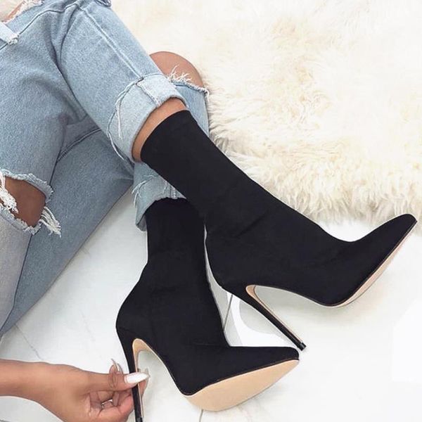 boots woman pointed toe ankle women fashion super high heels black thin women's slip on shoes big size 35-43
boots woman pointed toe ankle women fashion super high heels black thin women's slip on shoes big size 35-43