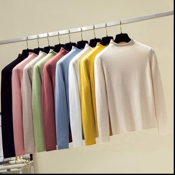 basic autumn long sleeve women sweaters turtleneck slim solid soft knitted pullover spring jumper female top, White;black
basic autumn long sleeve women sweaters turtleneck slim solid soft knitted pullover spring jumper female top, White;black