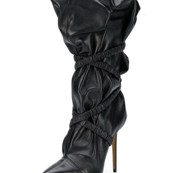 boots black winter pointed toe plied mid-calf woman stiletto boots cross heels short strings big 48-size vvl7
boots black winter pointed toe plied mid-calf woman stiletto boots cross heels short strings big 48-size vvl7