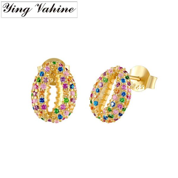 stud ying vahine 100% 925 sterling silver colored zircons small shell earrings for women, Golden;silver
stud ying vahine 100% 925 sterling silver colored zircons small shell earrings for women, Golden;silver