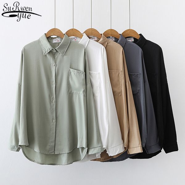 fashion polo collar loose slim solid pocket chiffon blouse korean retro long sleeve women's shirts blusas mujer 11333 210427, White
fashion polo collar loose slim solid pocket chiffon blouse korean retro long sleeve women's shirts blusas mujer 11333 210427, White