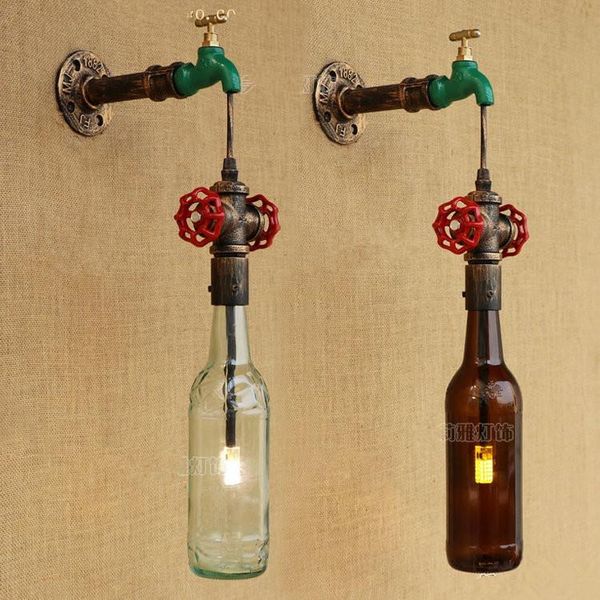 wall lamp glass bottle loft industrial led vintage creative iron sconce for bar home lighting arandela lamparas de pared
wall lamp glass bottle loft industrial led vintage creative iron sconce for bar home lighting arandela lamparas de pared