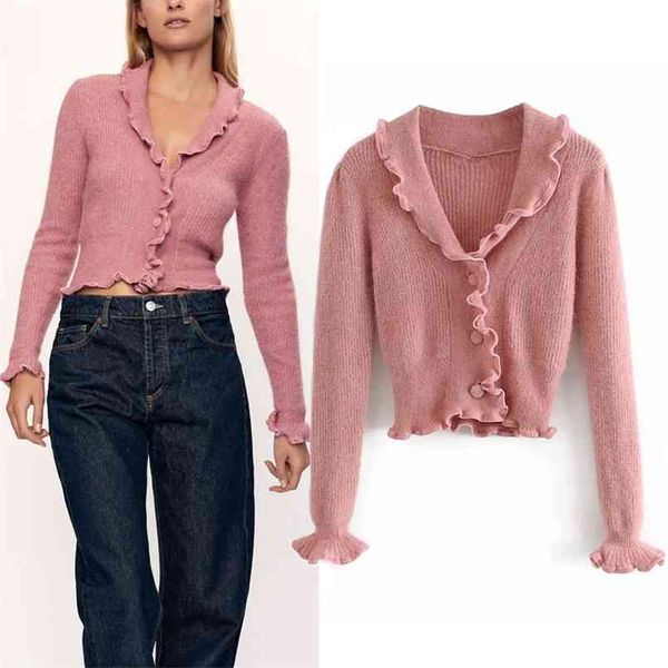 pink contrast cropped knitted cardigan sweater women autumn vintage velvet trims v neck long sleeve cute 210519, White
pink contrast cropped knitted cardigan sweater women autumn vintage velvet trims v neck long sleeve cute 210519, White
