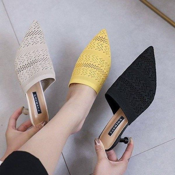 slippers 2021 ladies shoes woman breathable air mesh pointed toe women solid hollow thin high heels casual, Black
slippers 2021 ladies shoes woman breathable air mesh pointed toe women solid hollow thin high heels casual, Black