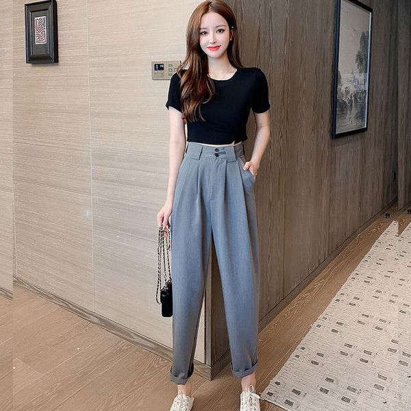 women spring summer casual solid 2 piece set female wide leg pant + o-neck short sleeve shirt suit ladies elegant sets h836 women's two, White
women spring summer casual solid 2 piece set female wide leg pant + o-neck short sleeve shirt suit ladies elegant sets h836 women's two, White