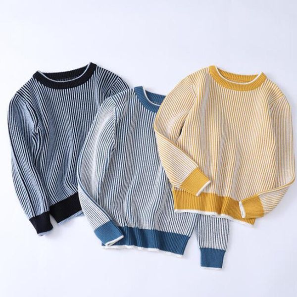 pullover 4-10 yrs autumn winter baby boys girls sweaters soft cotton knitted kids ribbed sweater children's clothing, Blue
pullover 4-10 yrs autumn winter baby boys girls sweaters soft cotton knitted kids ribbed sweater children's clothing, Blue