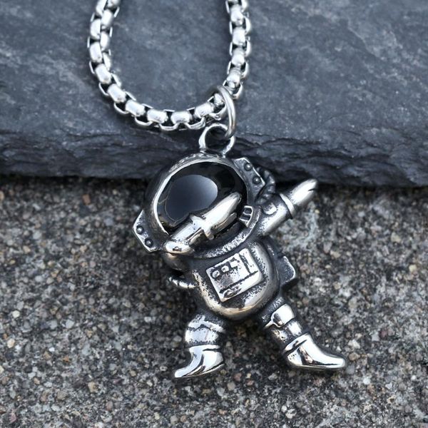 pendant necklaces punk hip hop creative space astronaut necklace men stainless steel biker chain jewelry wholesale, Silver
pendant necklaces punk hip hop creative space astronaut necklace men stainless steel biker chain jewelry wholesale, Silver