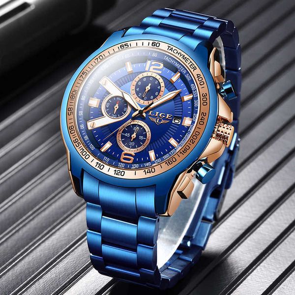 lige fashion quartz men watch stainless steel date wristwatch waterproof clock male luminous watches men relogio masculino 210527, Slivery;brown
lige fashion quartz men watch stainless steel date wristwatch waterproof clock male luminous watches men relogio masculino 210527, Slivery;brown