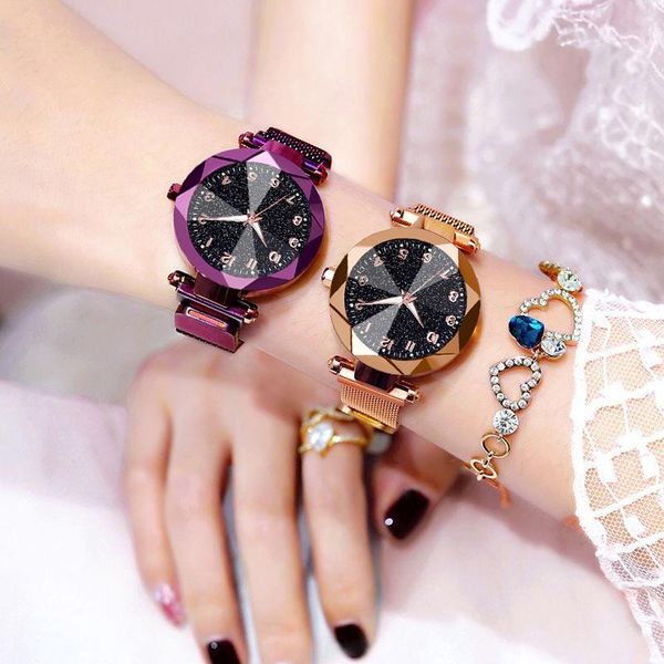 wristwatches women watches 2021 bracelet quartz stainless steel band magnet buckle starry sky wrist watch ladies dress clock, Slivery;brown
wristwatches women watches 2021 bracelet quartz stainless steel band magnet buckle starry sky wrist watch ladies dress clock, Slivery;brown