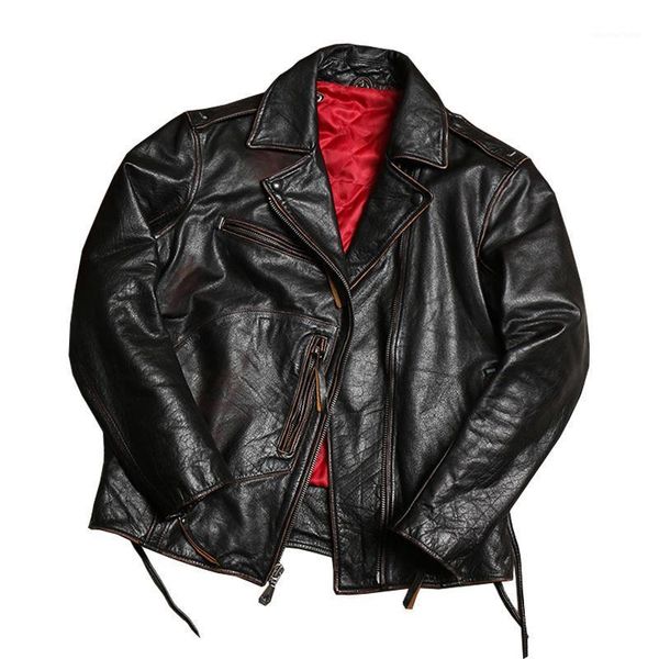 men's leather & faux 2021 retro american style biker's jacket large size 6xl genuine thick cowhide winter slim fit motorcycle coat, Black
men's leather & faux 2021 retro american style biker's jacket large size 6xl genuine thick cowhide winter slim fit motorcycle coat, Black
