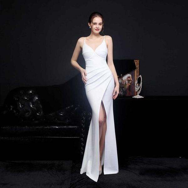 luxury evening dress 18578# toast bride long suspender thank you banquet slim fitting fishtail skirt wedding model exhibition, Black;gray
luxury evening dress 18578# toast bride long suspender thank you banquet slim fitting fishtail skirt wedding model exhibition, Black;gray