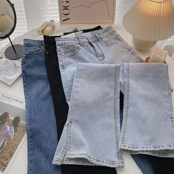 women's jeans fashion split flared pants women autumn high waist korean style long denim pant trouser femme blue black casual bottoms
women's jeans fashion split flared pants women autumn high waist korean style long denim pant trouser femme blue black casual bottoms