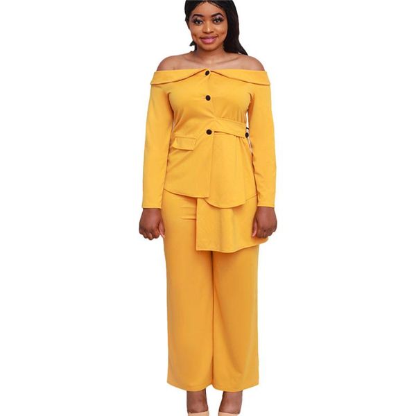 women's tracksuits yellow o neck long sleeve bro and pants ofice lady fashion high street outfi, Gray
women's tracksuits yellow o neck long sleeve bro and pants ofice lady fashion high street outfi, Gray